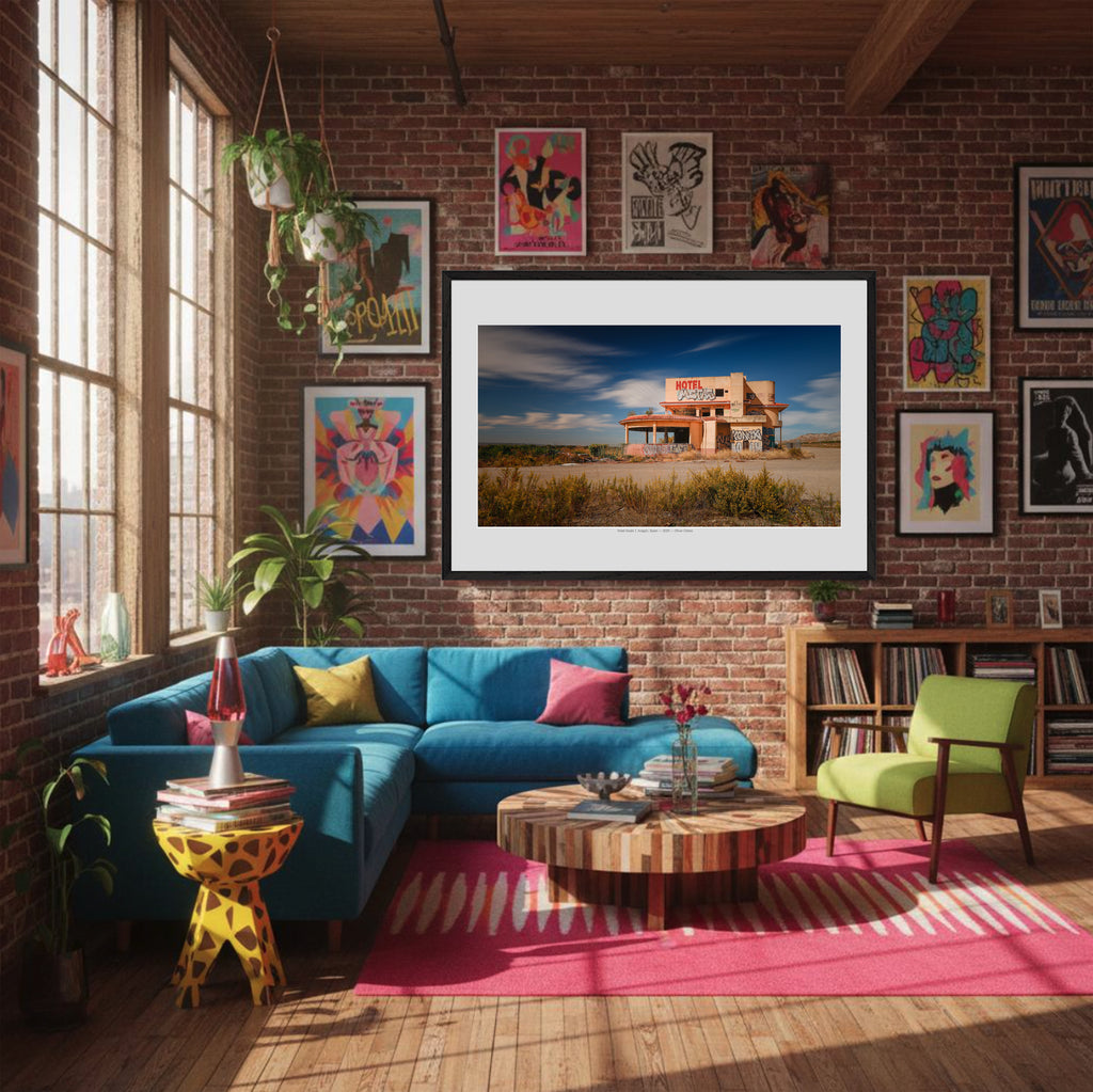 - Hotel Goals 1 by Oliver Clarke - Colour Edition - Limited Edition - Premium Wooden Framed Poster With Premium Matte Paper A1 (59.4 x 84.1  cm)